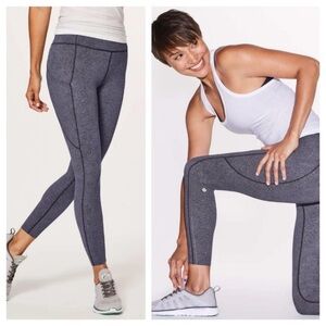 Lululemon Fast & Free 7/8 Tight Il *Nulux Disperse Dusky Lavender Black Size 8
